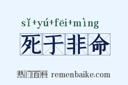 死于非命是什么意思的图片